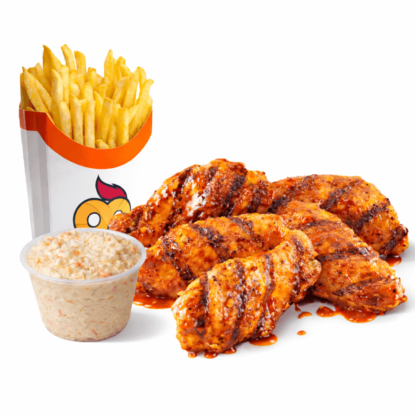5 Peri Wings & Fries